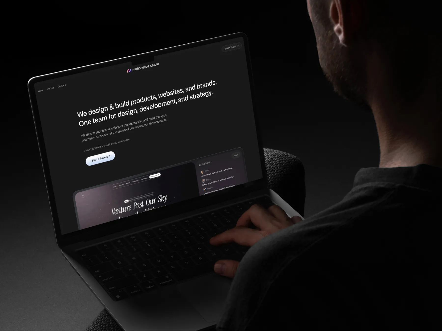 Motionsites Studio — Studio site for a product, web and brand team