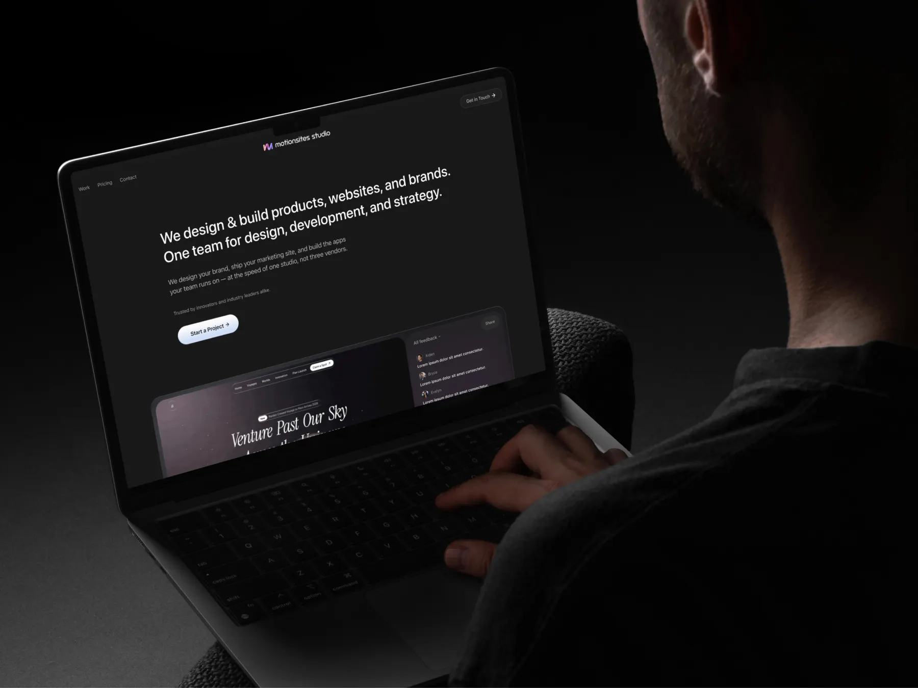 Motionsites Studio — Studio site for a product, web and brand team
