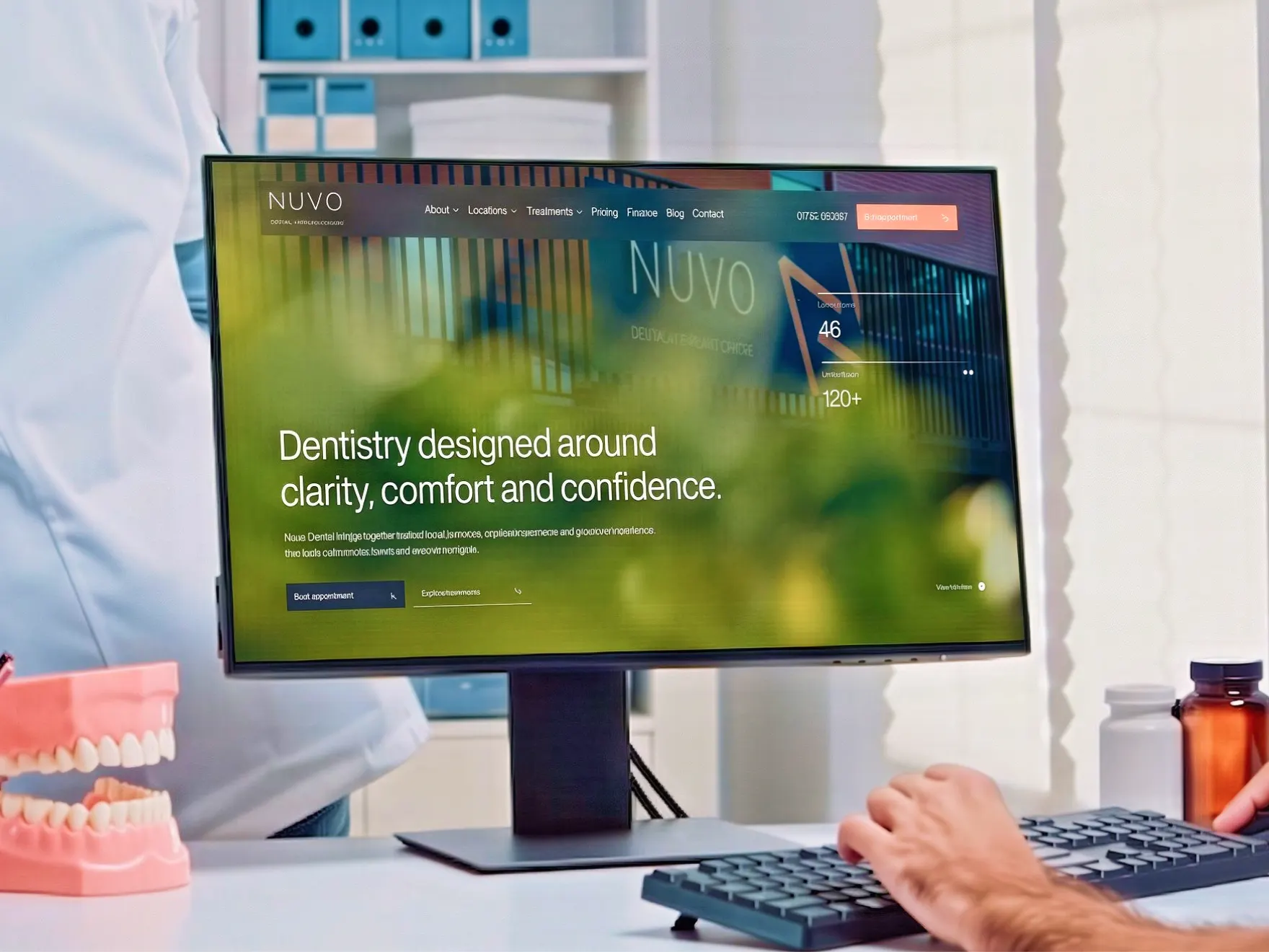NUVO Dental — Multi-page website for a modern dental clinic